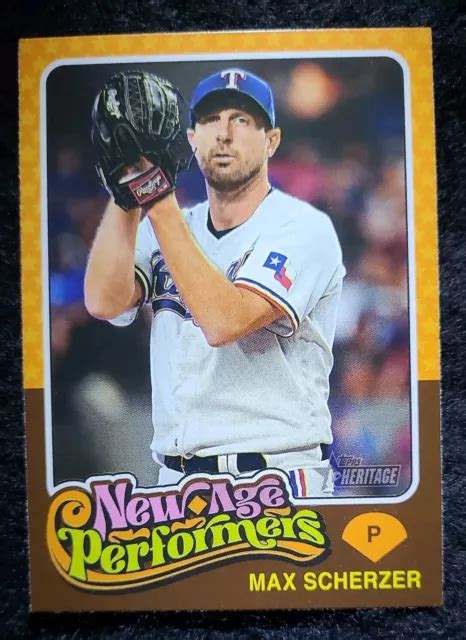 Topps Heritage New Age Performers Nap Max Scherzer Texas