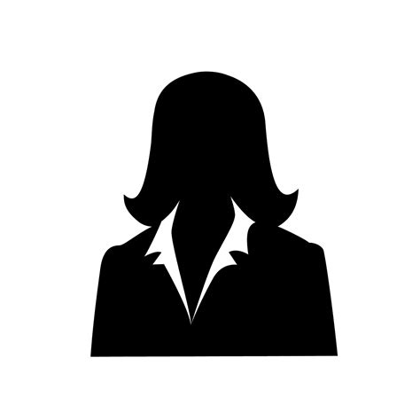 classic female silhouette icon  professional