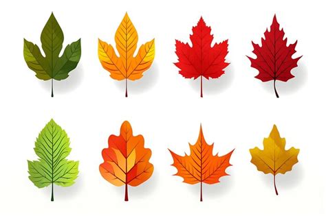 Premium Vector Set Of Different Autumn Leaves