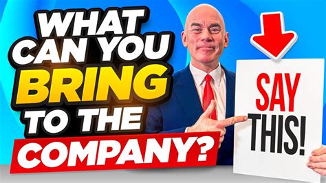 What Can You Bring To The Company Outstanding Answer To This Common