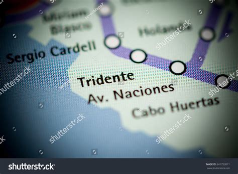 Tridente Station Alicante Metro Map Stock Photo Edit Now 641753011