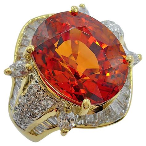 Orange Topaz And Diamond Ring : r/orange