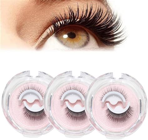 Bluemega 2 Pairs Fake Eyelashes Pestañas Autoadhesivas Pestañas