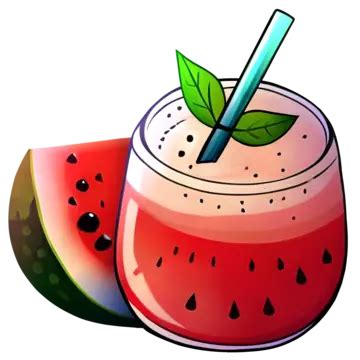 Tropical Watermelon Juice Clipart Transparent Background, Watermelon Juice, Watermelon, Cartoon ...