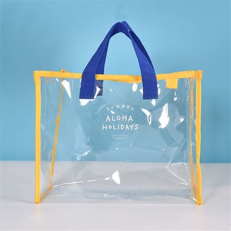 Hot Sale Designer Women Pvc Transparent Capacity Handbag Beach Bag