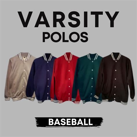 Jual Jaket Varsity Baseball Polos Custom Sablon Shopee Indonesia