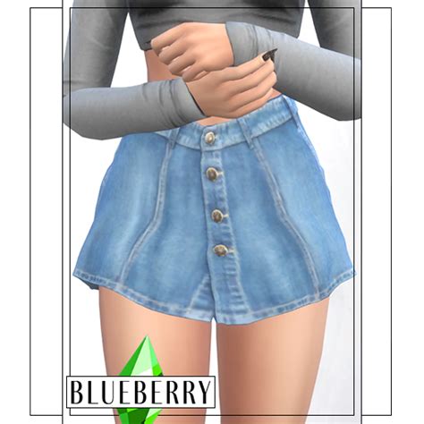 Blueberry High Waist Skirt The Sims 4 Create A Sim Curseforge