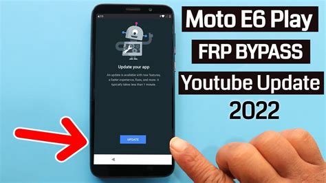 Moto E6 Play Frp Bypass Fix Youtube Update Without Pc Android 9 Latest