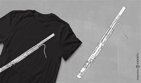 Bassoon Music Instrument T Shirt Design Vector Download