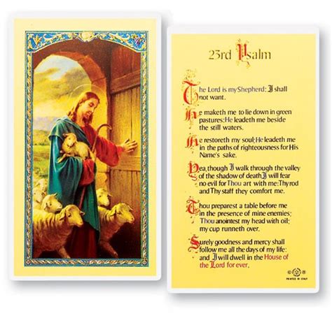 Twenty Third Psalm Laminated Prayer Cards 25 Pack