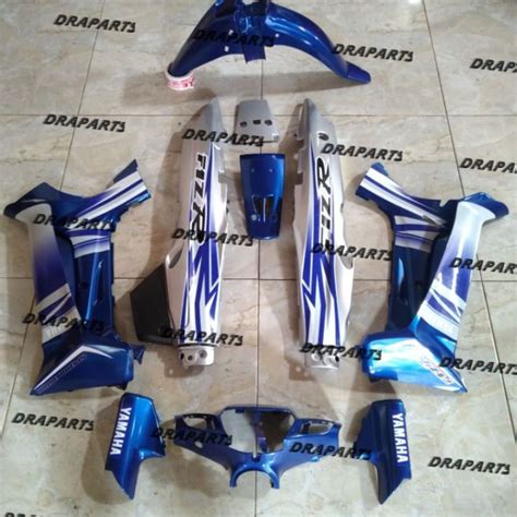 Cover Body Set Motor Yamaha Fiz R Warna Biru Putih Limited Edition