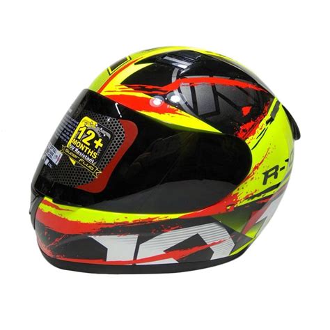 Jual Kyt R Helm Full Face Yellow Fluo Black Red Fluo Xl Di