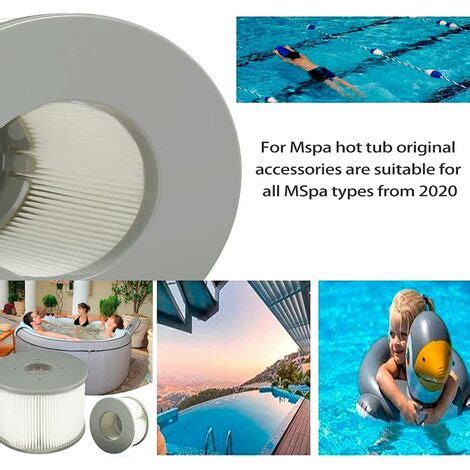 Set von 6 Whirlpool Filtern für aufblasbare Pools MSPA verbesserte