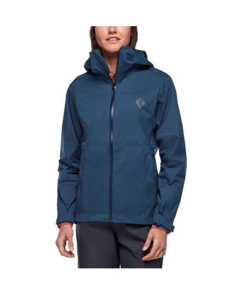 La veste StormLine Stretch Rain Woman de Black Diamond est un vêtement