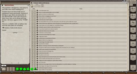 Fantasy Grounds 5E Trinkets Table (with Items) - Dungeon Masters Guild ...