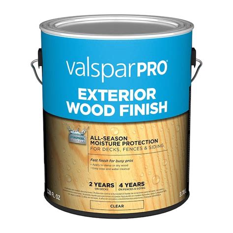 Valspar PRO Pre-tinted Clear Exterior Wood Stain (1-Gallon) in the ...