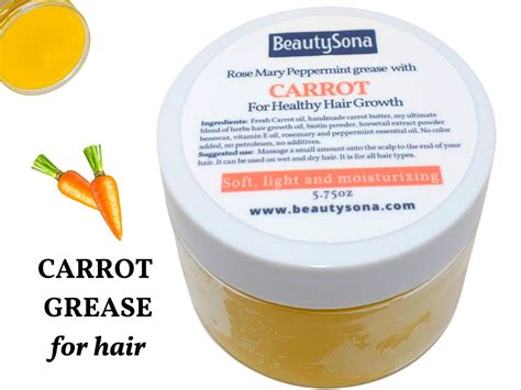 Carrot Grease Hair Treatment Hair Growth Pomade Balm Grease Etsy