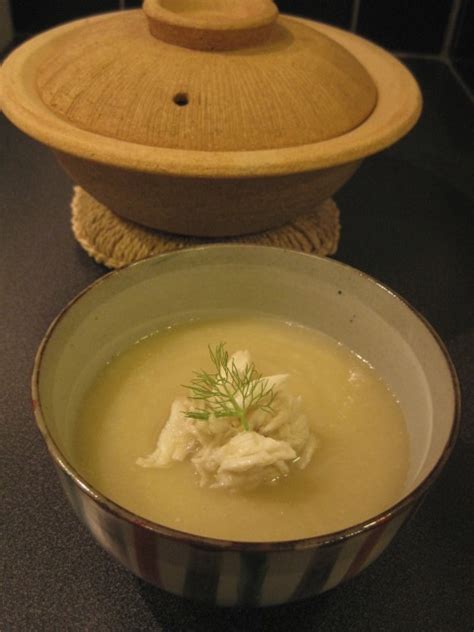 Happy Donabe Life Mrs Donabe S Rustic Japanese Kitchen Donabe Steamed Fennel Soup With Crab Meat