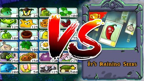 Random PLANTS Vs ALL Zombies Raining Seeds MINIGAME Plants Vs