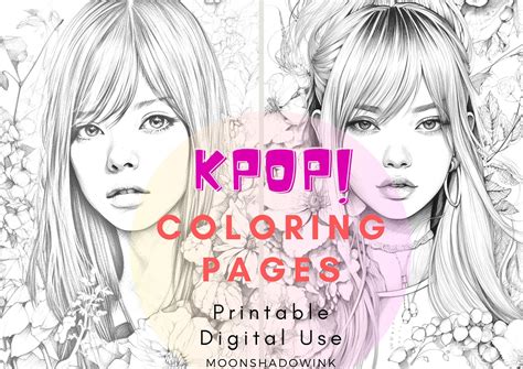 Coloring Books Coloring Pages Printed Items Digital Prints Kpop