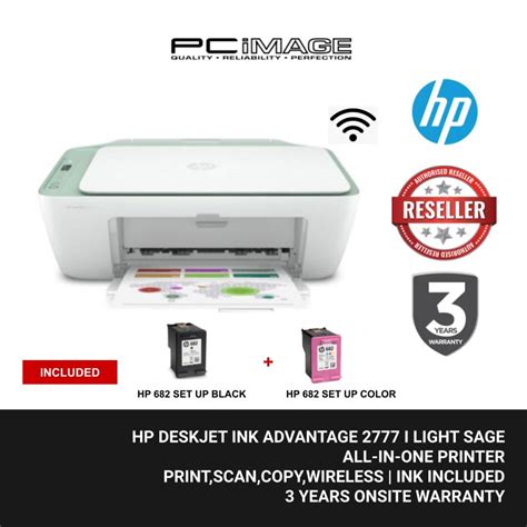 HP DeskJet Ink Advantage 2777 All In One Printer Light Sage PC Image