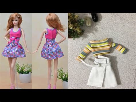 Barbie elbise yapımı barbie jeans etek bluz nasıl yapılır 5