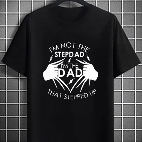 Plus Size Dad Graphic Tees For Male Oversized Causal T Shirts For