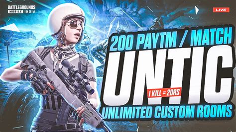 BGMI Live Custom Room Paytm Cash And Uc Giveaway Unlimited Custom