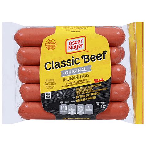 Oscar Mayer Beef Franks Original Uncured Classic Beef Oz Hot