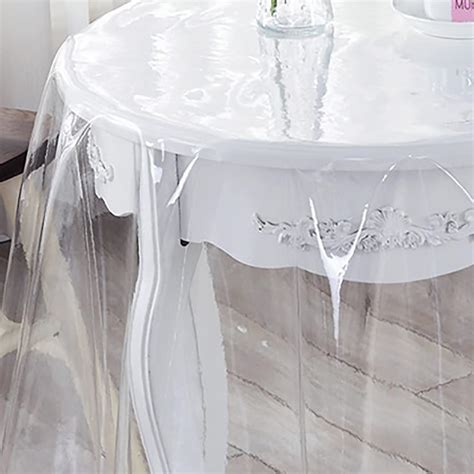 Amazon DurableDelights Clear Plastic Tablecloth Protector Round