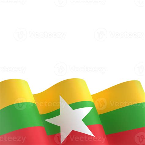 Myanmar Flag Design National Independence Day Banner Element