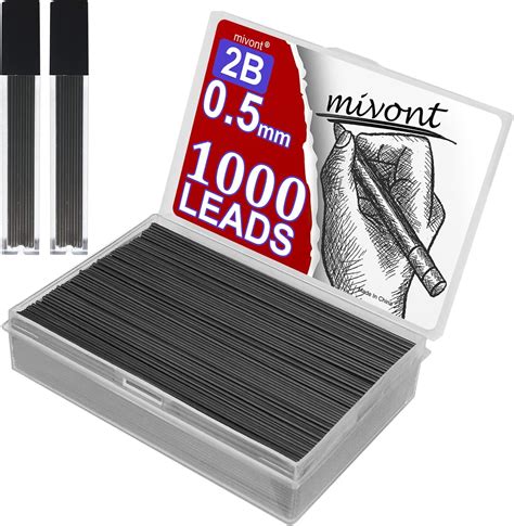 Mivont 1000 X 05mm 2b Mechanical Pencil Refill Plastic