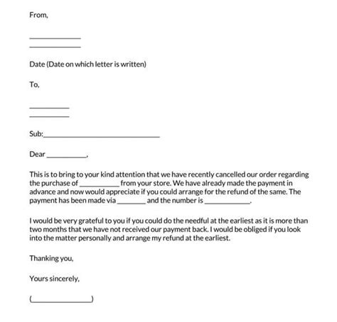 12 Best Refund Request Letter Sample Templates