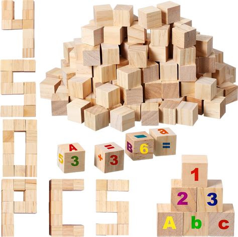 Amazon Silipull Pack Unfinished Wooden Blocks Inch Wood