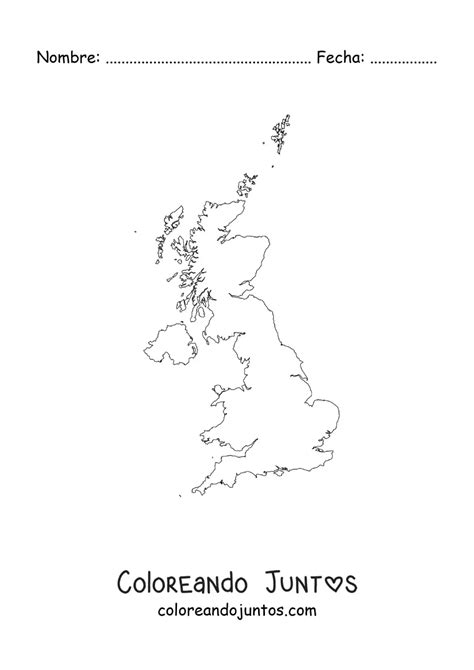 Mapa Político Del Reino Unido Coloreando Juntos