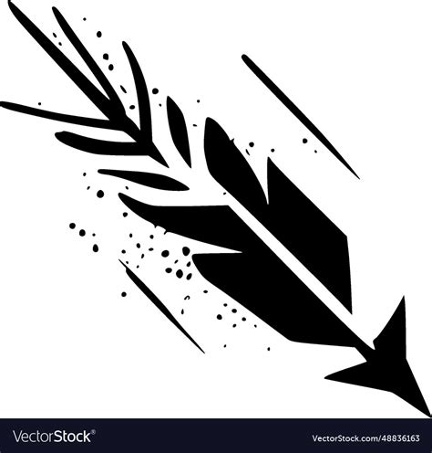 Arrow - black and white Royalty Free Vector Image