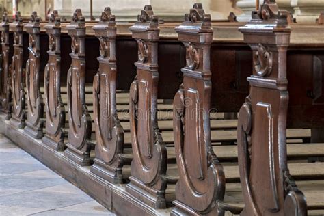 Empty Modern Church Pews Stock Image Image Of Pillow