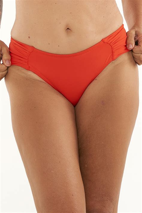 Calcinha De Biquíni Confort Média Laranja Ilha Bikini