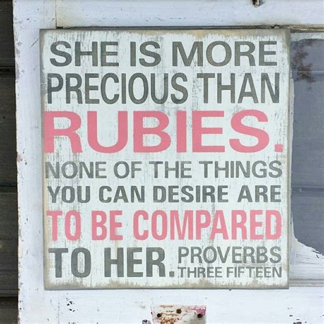 Proverbs 3 15 She Is More Precious Than Rubies Rustic