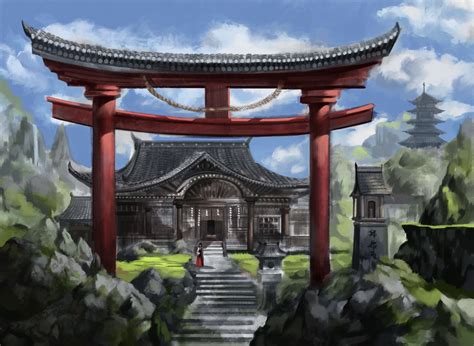 K Anime Temple Wallpapers Wallpaper Cave