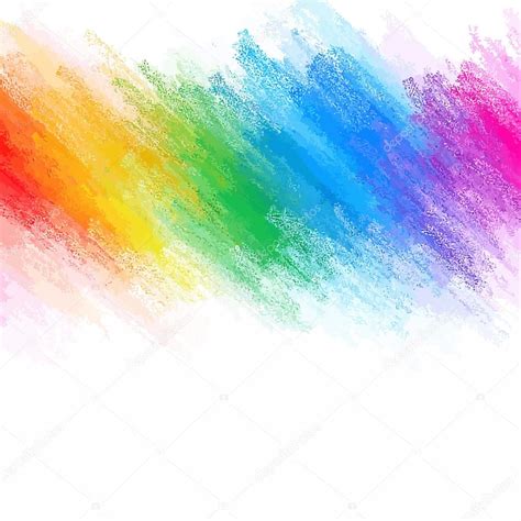 Rainbow Chalk Brush Strokes Background ⬇ Vector Image By © Shekaka Vector Stock 81418800