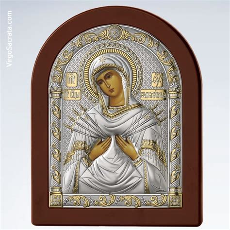 Icon Of Our Lady Of Sorrows Virgin Mary Of Sorrows Semistrelnaya