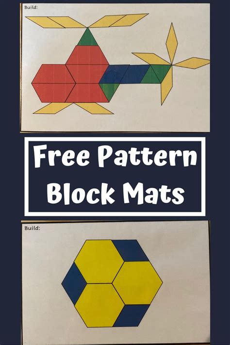 Free Pattern Block Mat Printable Pattern Blocks Teaching Geometry