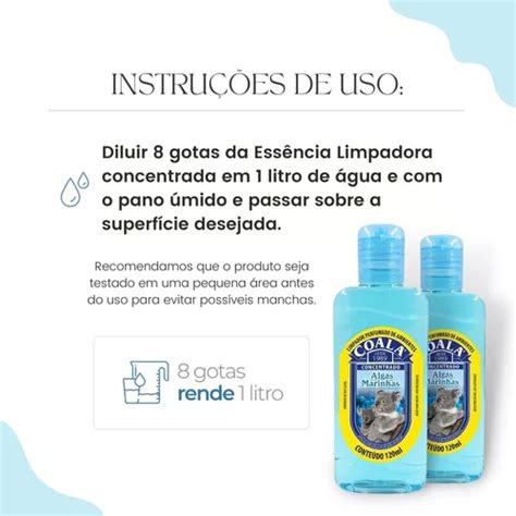 6 Unid Aromatizante Concentrado Coala 120ml Algas Marinhas à venda em