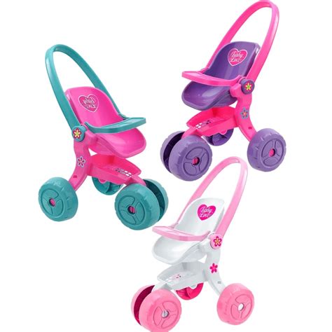 Carrinho De Boneca Baby Love Sortido Material Leve Shopee Brasil