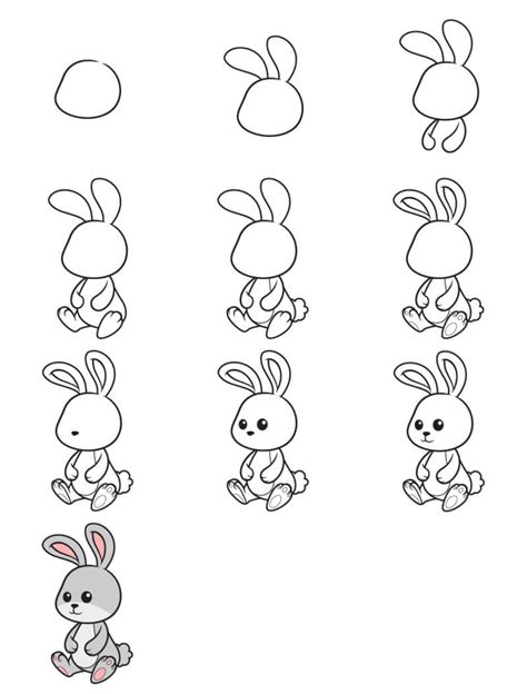 Comment Dessiner Un Lapin Mignon Dessin Facile