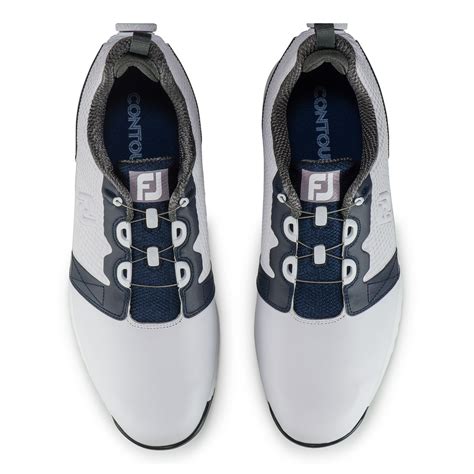 Footjoy Contour Fit Boa Mens Golf Shoe Whitenavy Pga Tour Superstore