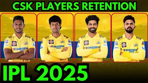 Csk Players Retention For Ipl 2025 Chennai Super Kings Ipl 2025