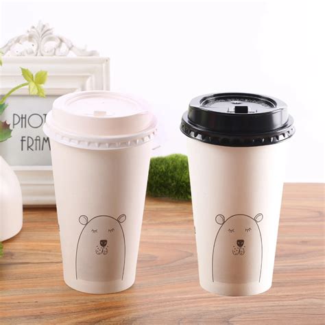 Custom Disposable Single Double Ripple Wall Hot Drinking Kraft Paper Coffee Cups With Lids