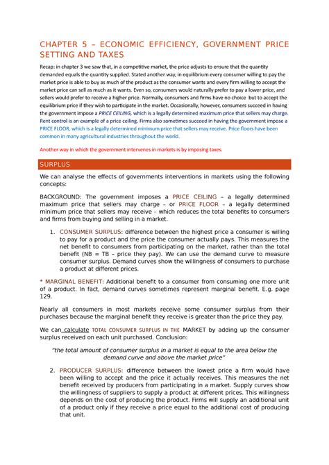 Chapter Essentials Of Economics Chapter Economic Efficiency